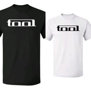 Mens large tool shirt in white and black
